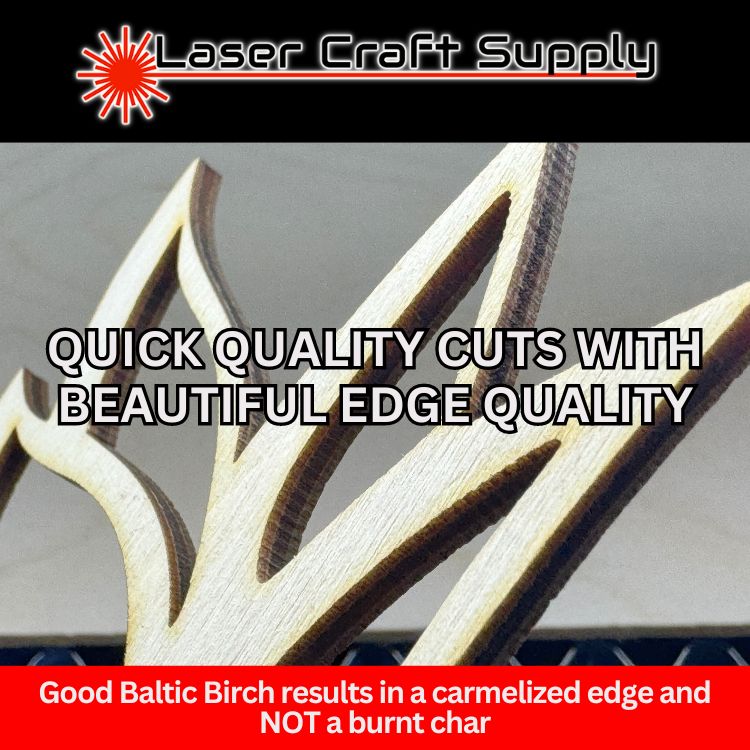 3mm (1/8") 12" X 12" - 10 Pack Easy Cut Birch Plywood