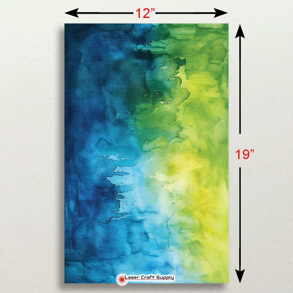 Blue and Green Watercolor Wash - FULL SHEET