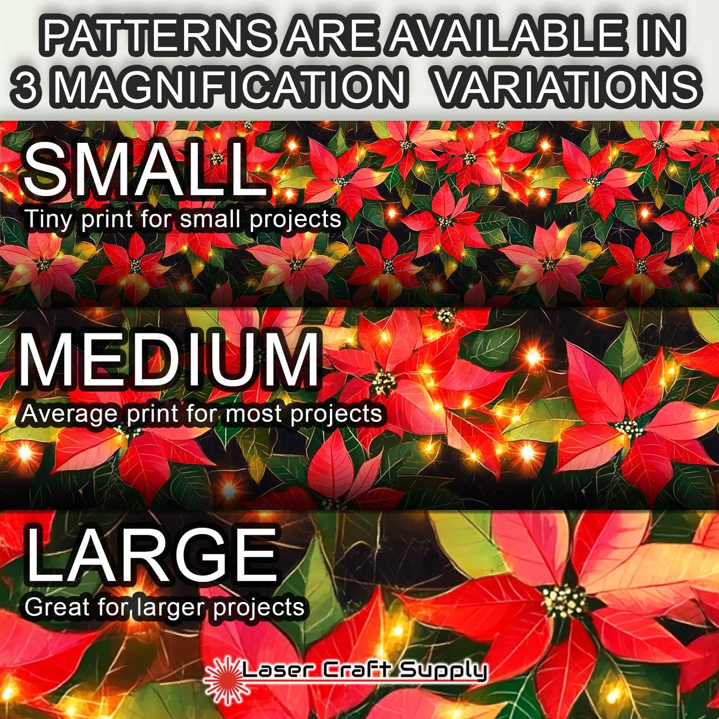 Creative Cast Acrylics - Christmas Poinsettas and Lights