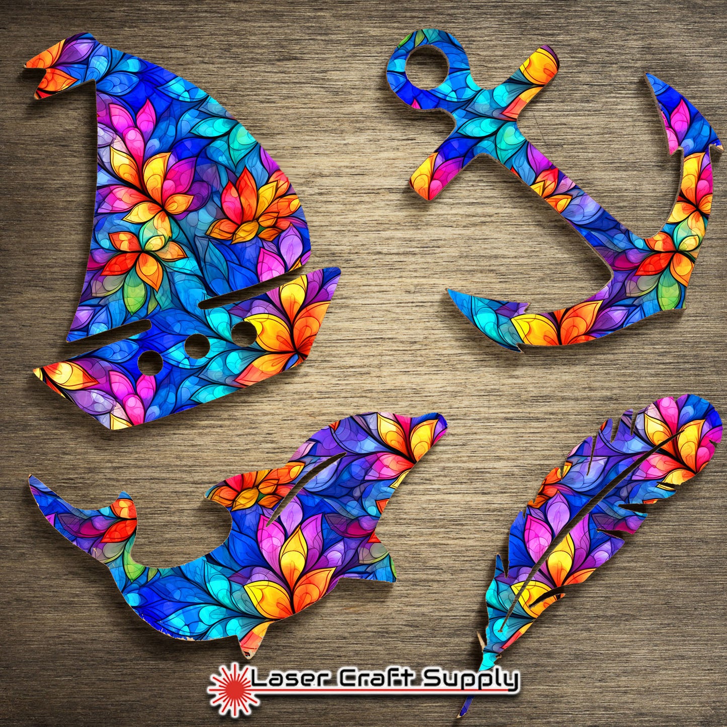 Creative Cast Acrylics - Colorful Flowers Stacked
