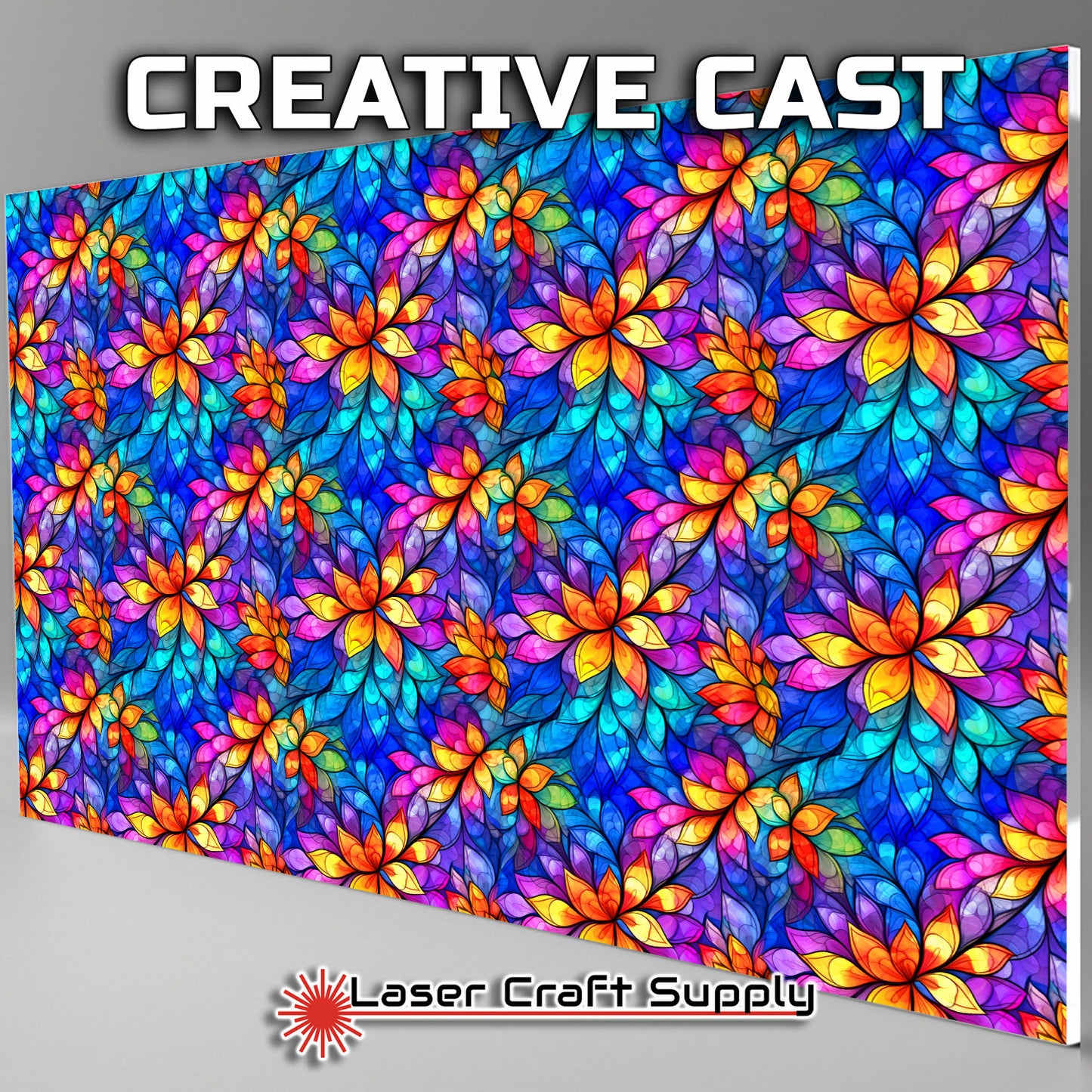 Creative Cast Acrylics - Colorful Flowers Stacked