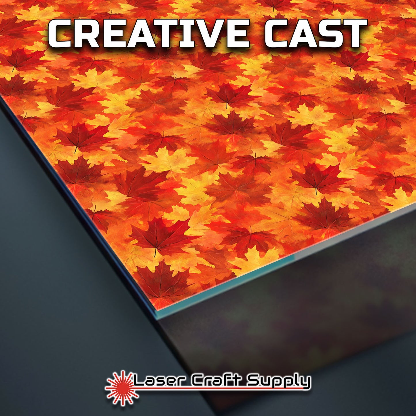 Creative Cast Acrylics - Fall Leaves in Bright Orange and Reds