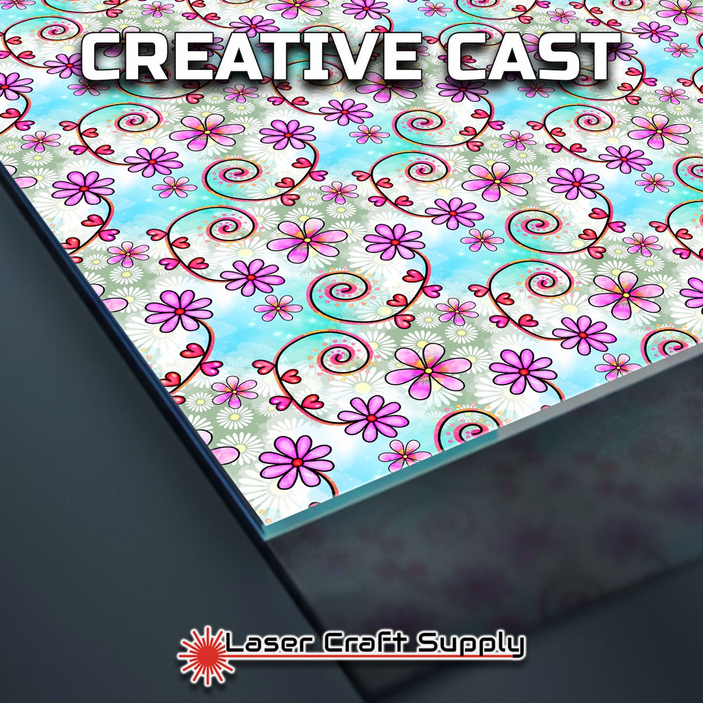 Creative Cast Acrylics - Fun Pink Flowers