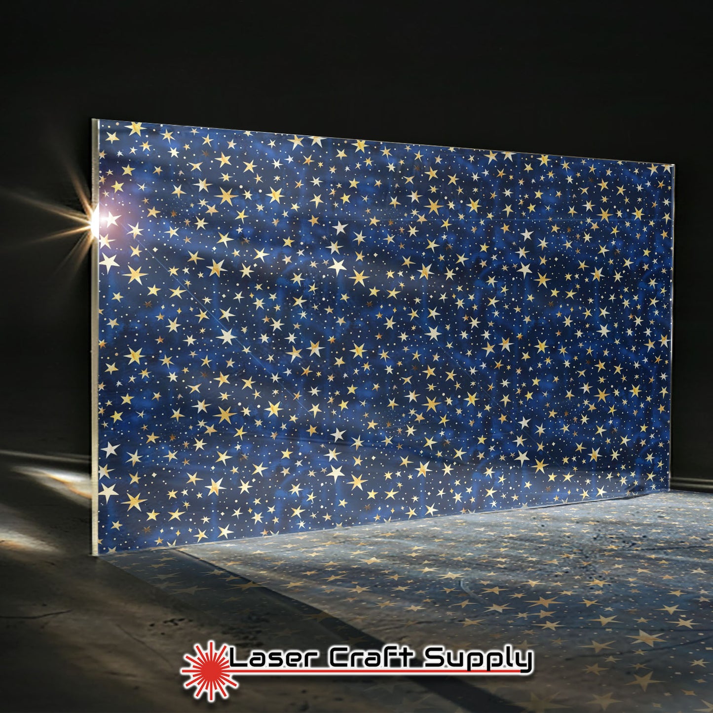 Creative Cast Acrylics - Gold Stars on Blue Sky
