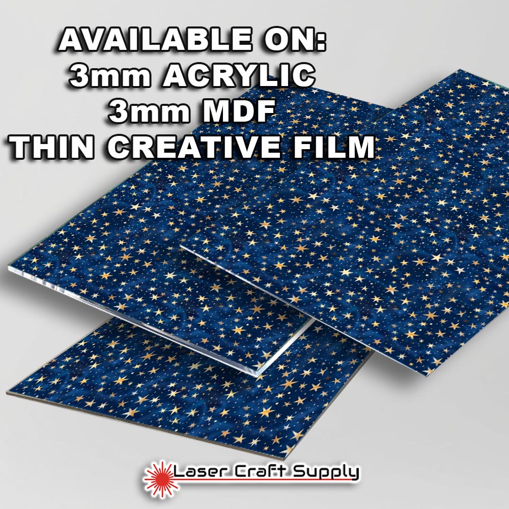 Creative Cast Acrylics - Gold Stars on Blue Sky