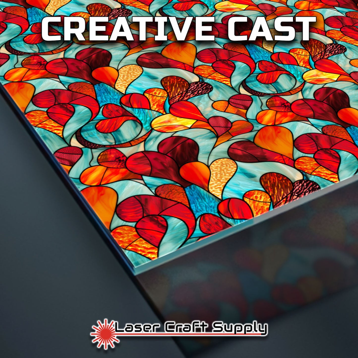 Creative Cast Acrylics - Happy Love - Stained Glass