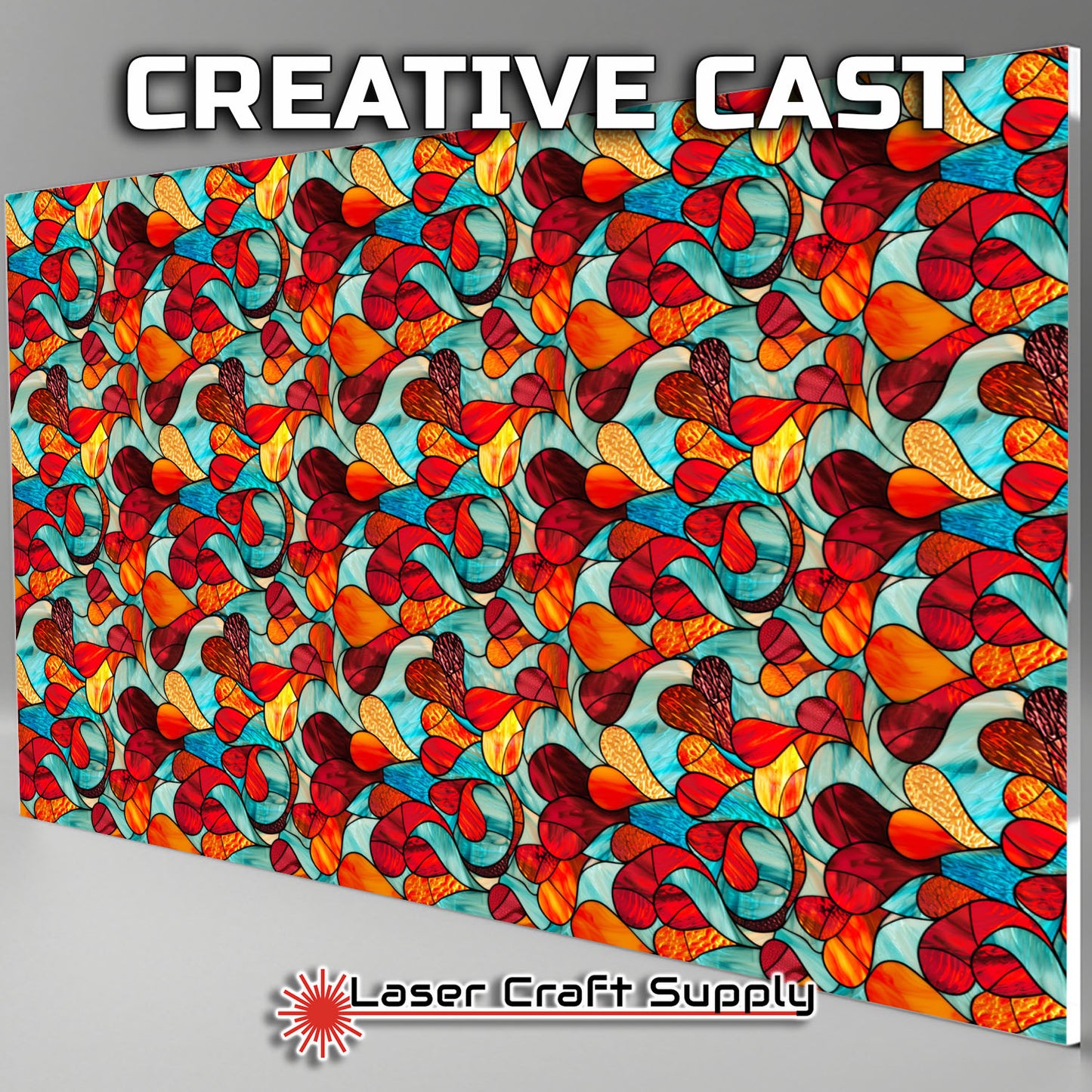 Creative Cast Acrylics - Happy Love - Stained Glass