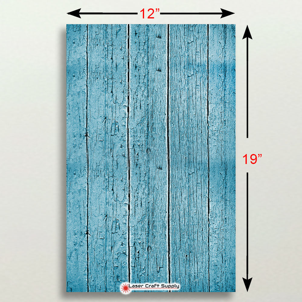 Rustic Teal Wood Slats - FULL SHEET