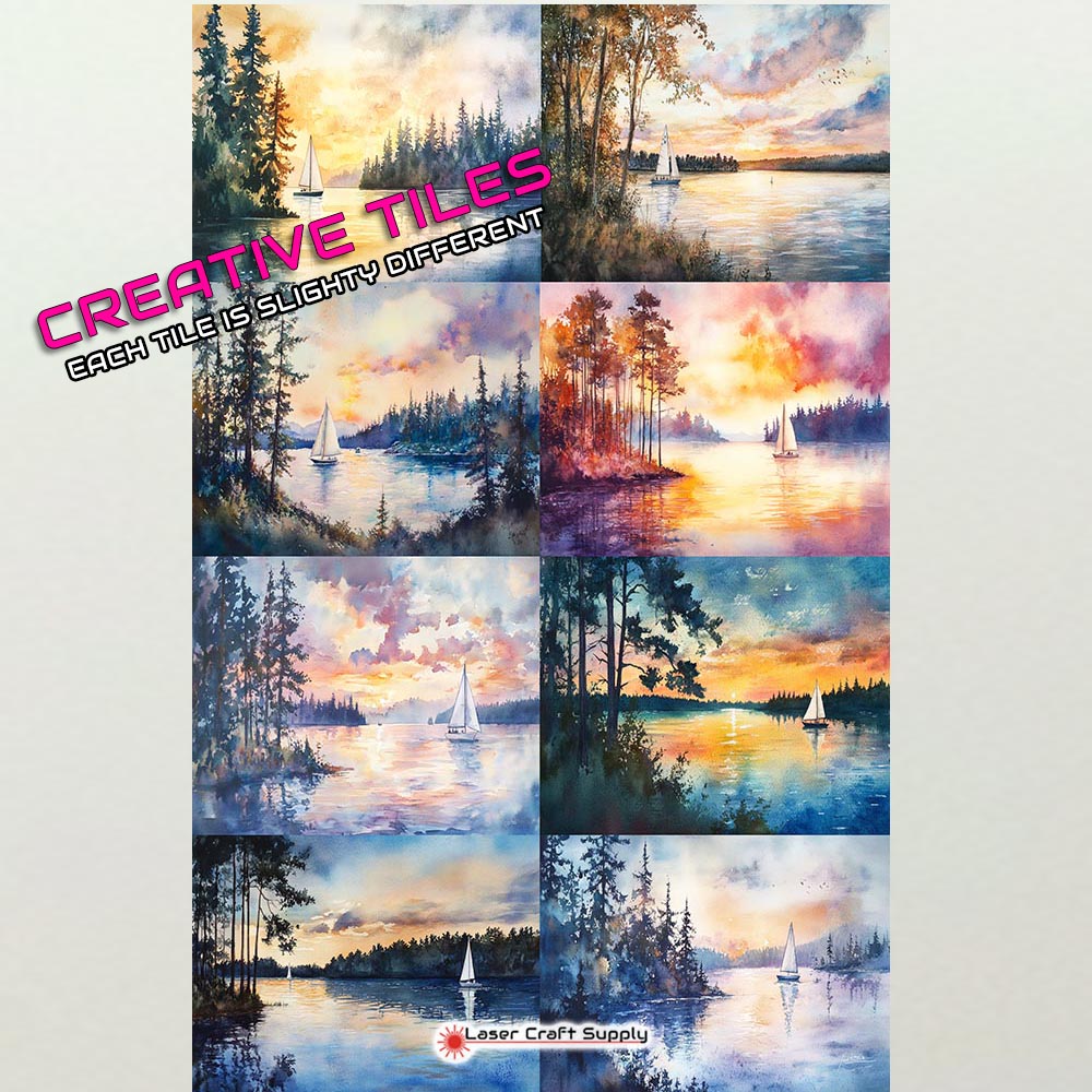 Sailboat in the Lake - Creative Tile