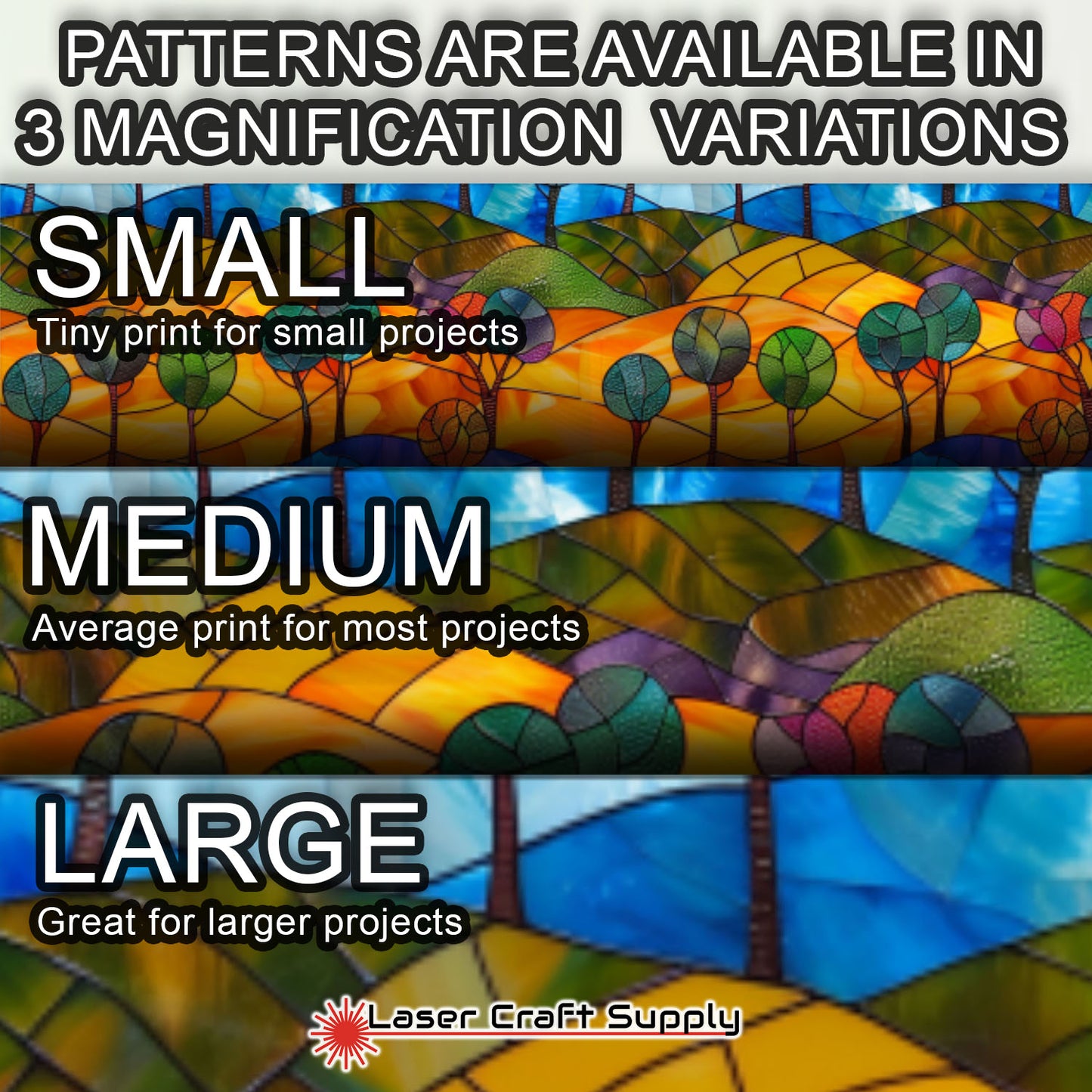 Creative Cast Acrylics - Farm Land Hills - Stained Glass