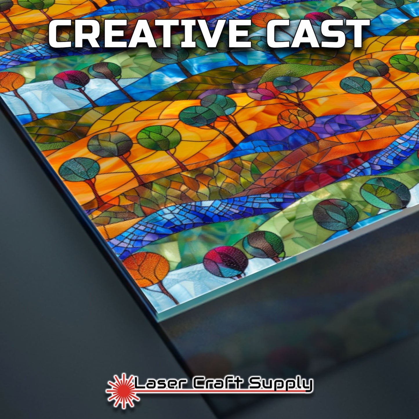 Creative Cast Acrylics - Farm Land Hills - Stained Glass