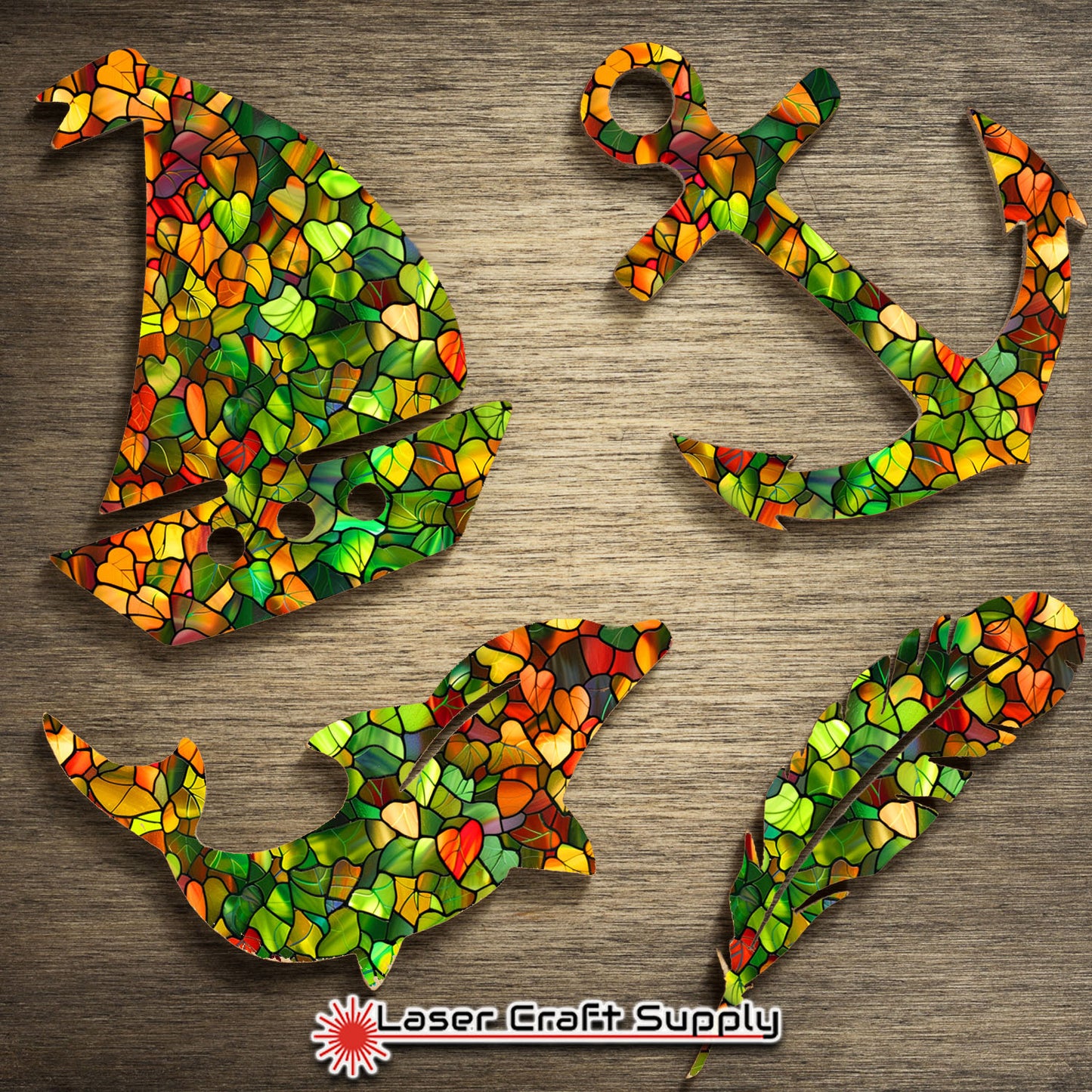 Creative Cast Acrylics - Hearts Like Leaves - Stained Glass