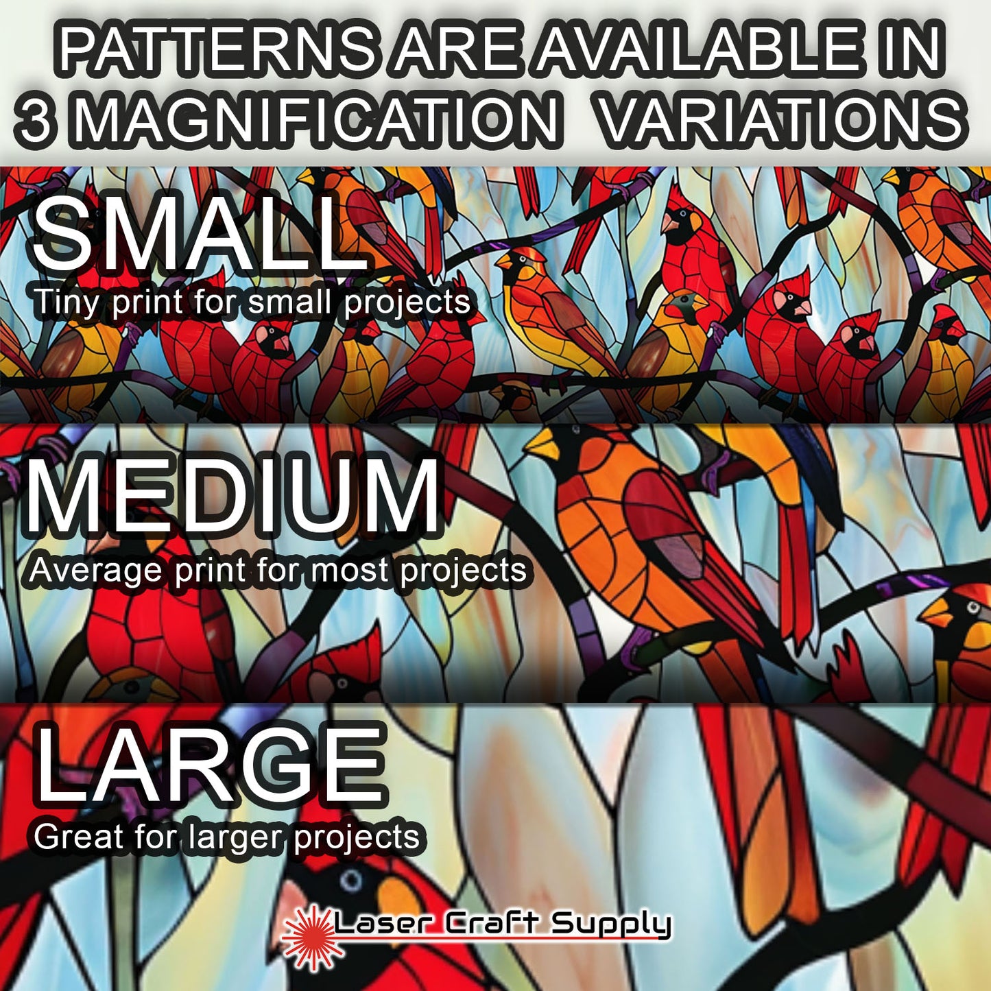 Creative Cast Acrylics - Cardinals - Stained Glass