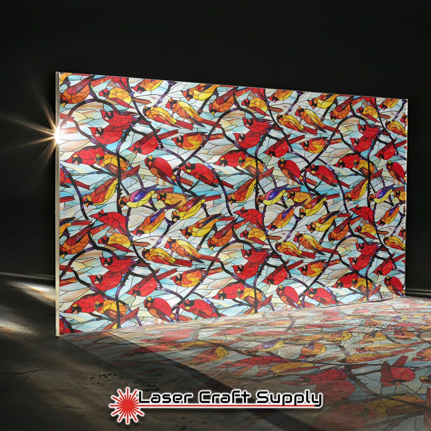 Creative Cast Acrylics - Cardinals - Stained Glass