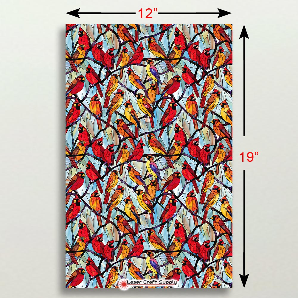 Creative Cast Acrylics - Cardinals - Stained Glass