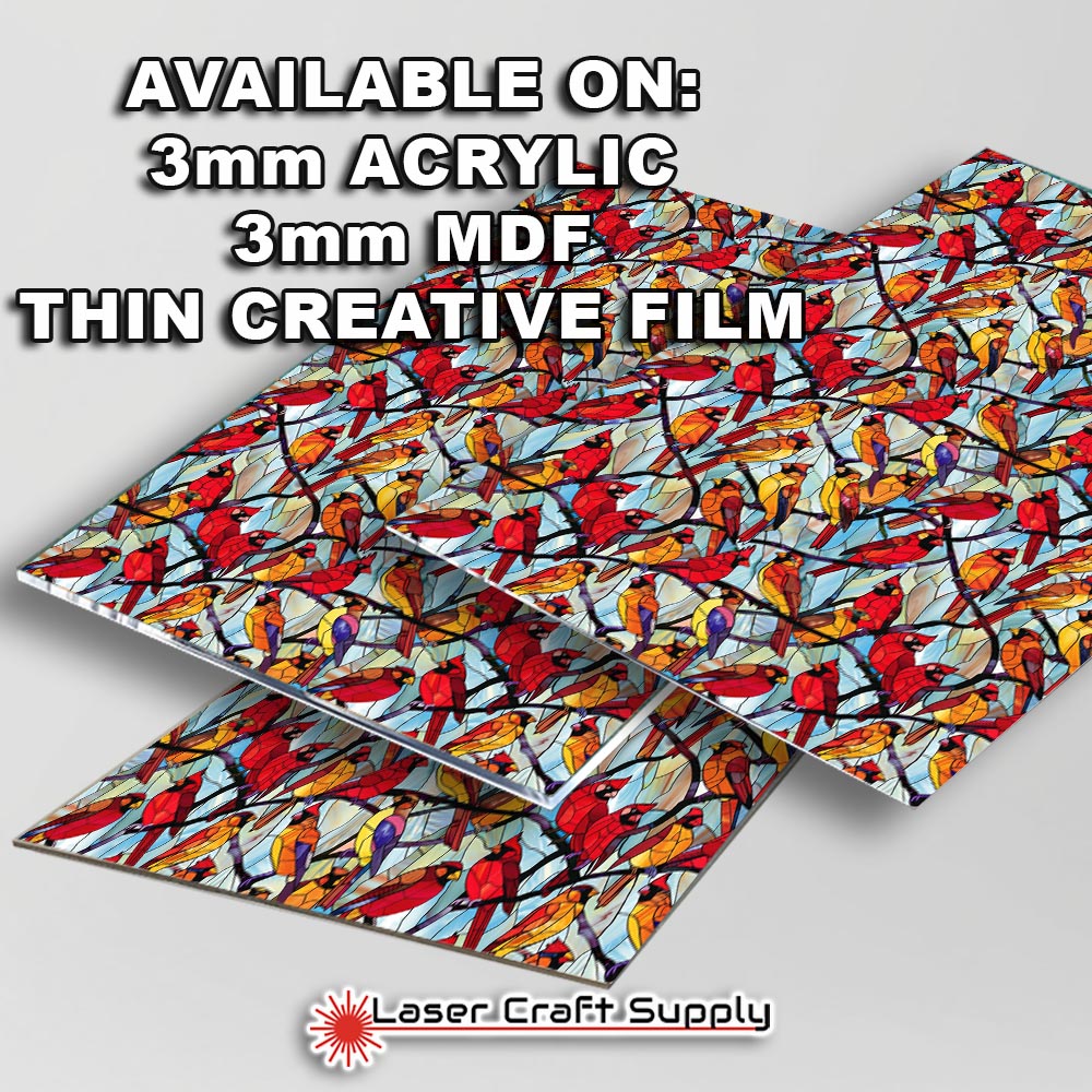 Creative Cast Acrylics - Cardinals - Stained Glass