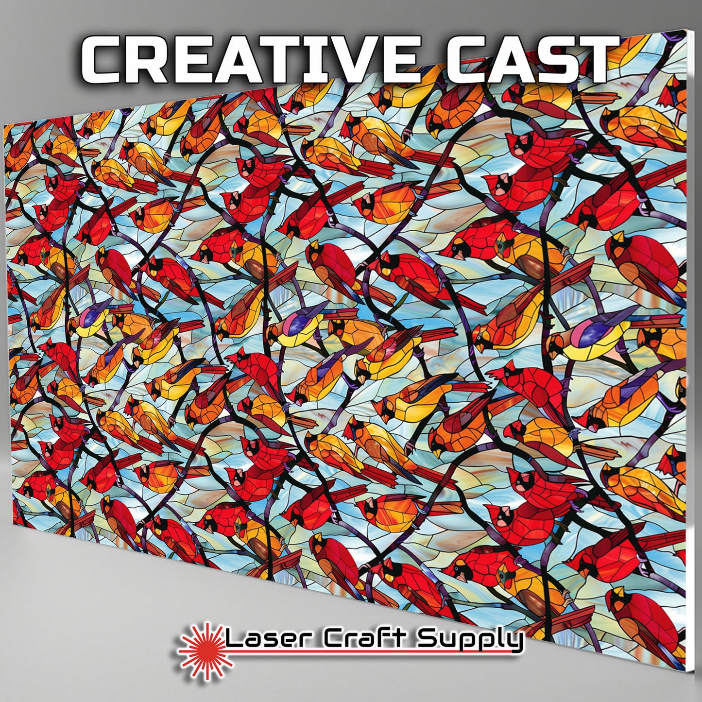 Creative Cast Acrylics - Cardinals - Stained Glass