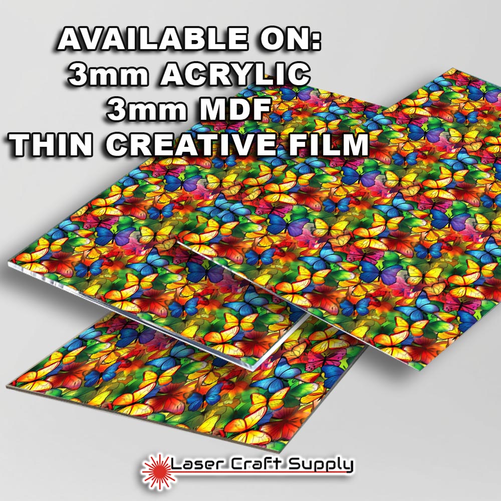 Creative Cast Acrylics - Colorful Butterflies- Stained Glass