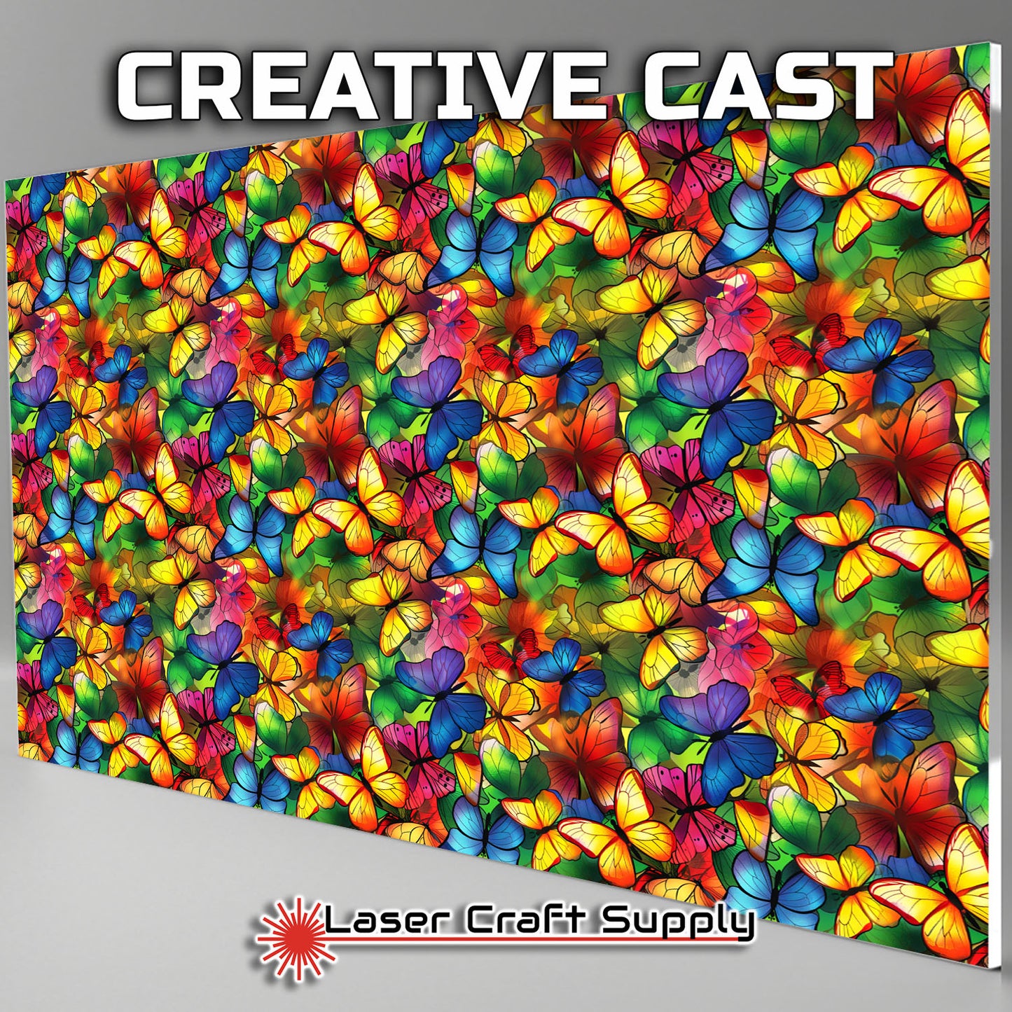 Creative Cast Acrylics - Colorful Butterflies- Stained Glass