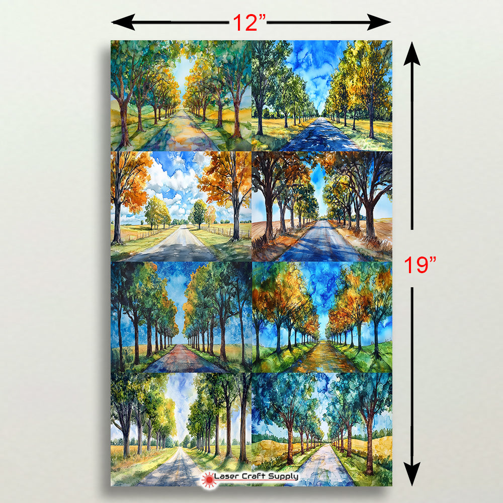 Tree Lined Country Road - Creative Tile