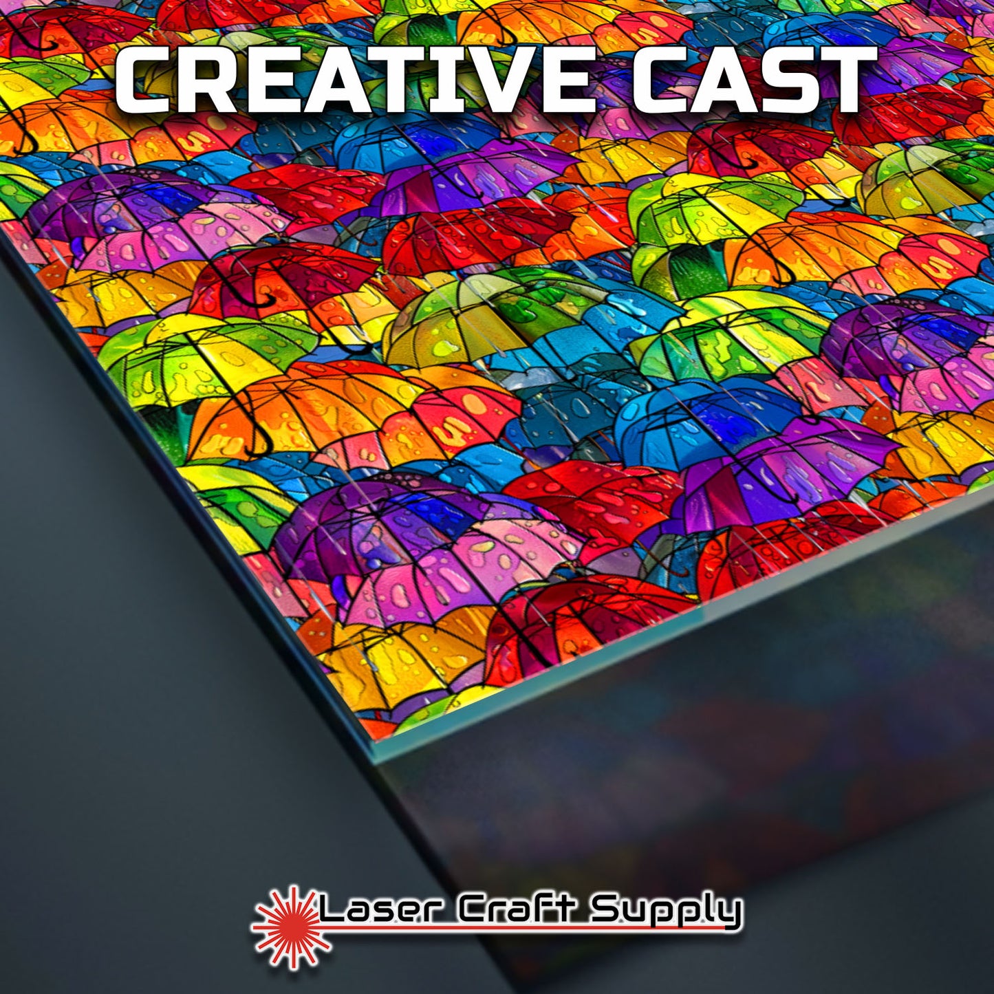 Creative Cast Acrylics - Umbrellas in Color