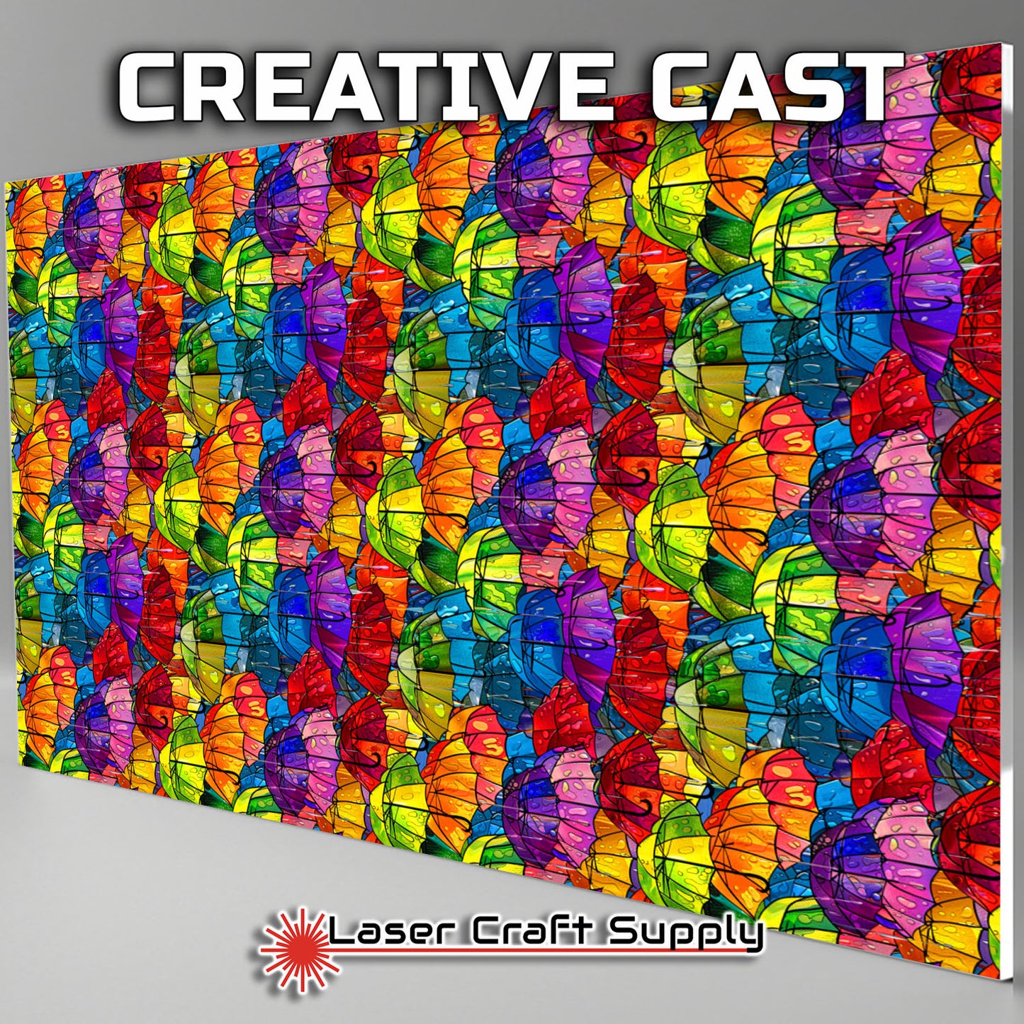 Creative Cast Acrylics - Umbrellas in Color