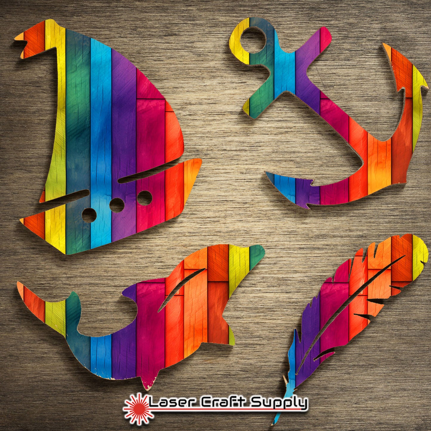 Creative Cast Acrylics - Vibrant Rainbow Bamboo