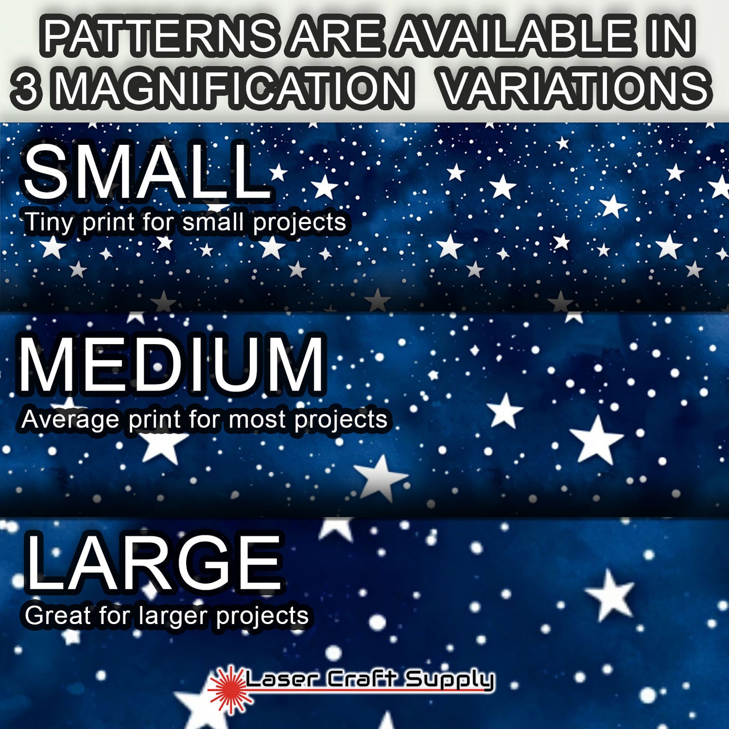 Creative Cast Acrylics - White Stars on Blue