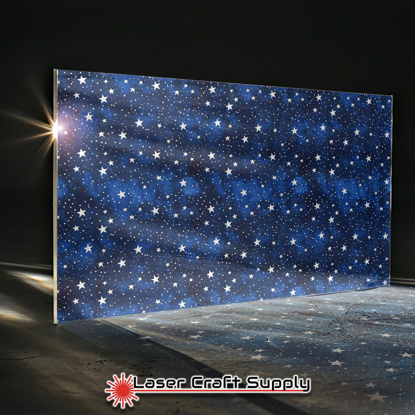 Creative Cast Acrylics - White Stars on Blue