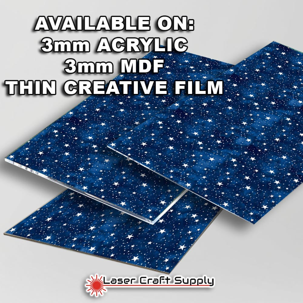 Creative Cast Acrylics - White Stars on Blue