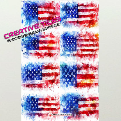 American Flag Art - Creative Tile