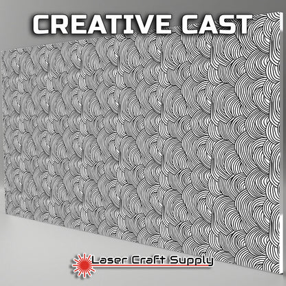 Creative Cast Acrylics - BW Half Rounds