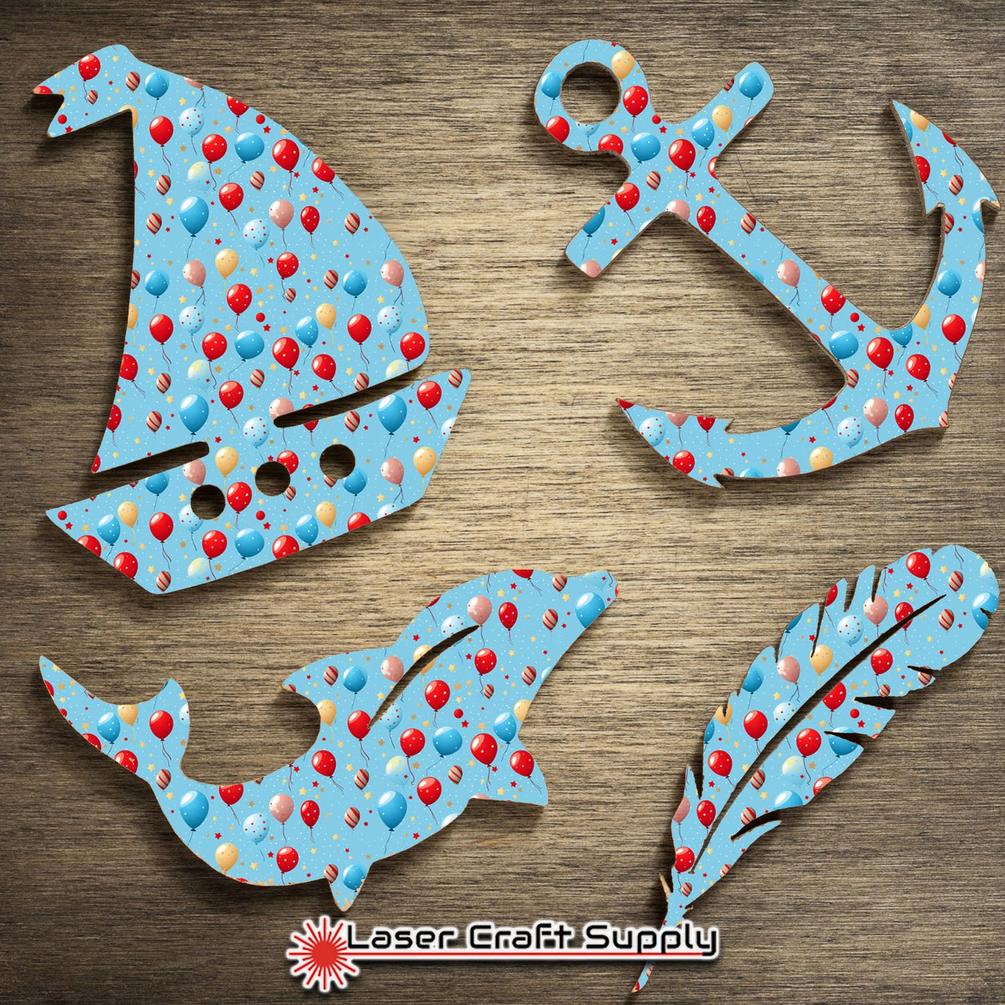 Creative Cast Acrylics - Balloons on Blue