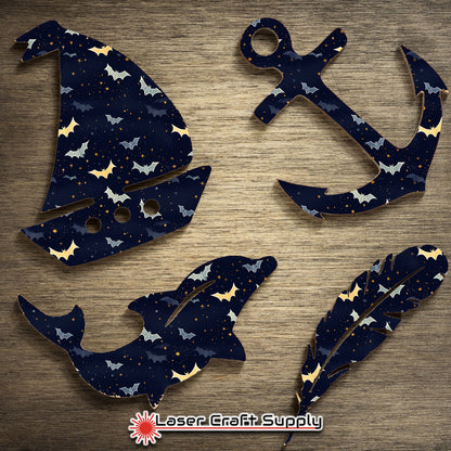 Creative Cast Acrylics - Bats on Black