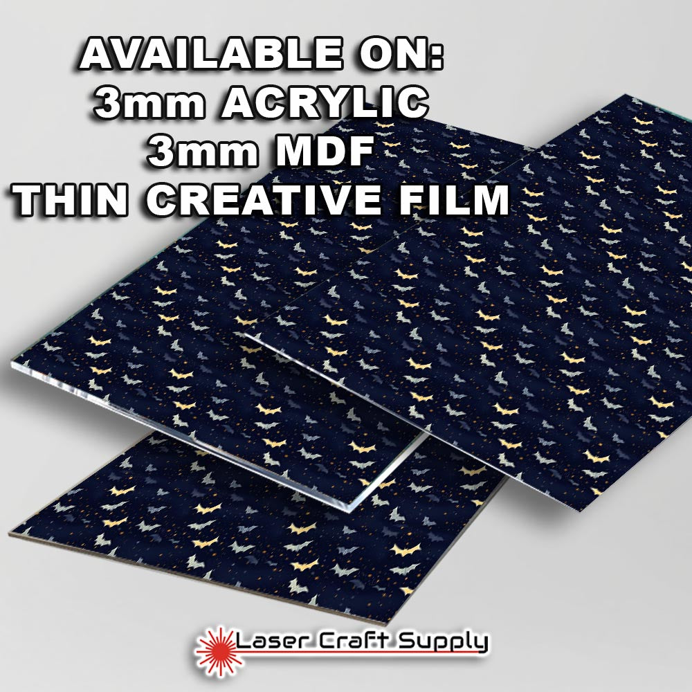 Creative Cast Acrylics - Bats on Black