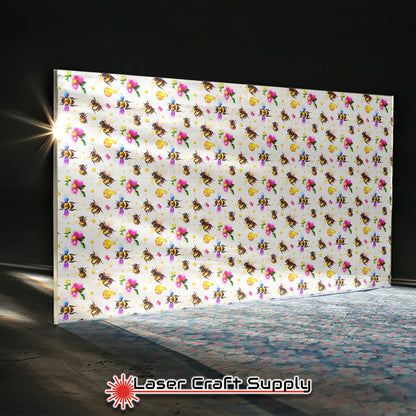 Creative Cast Acrylics - Big Bees and Honey with Pink Flowers