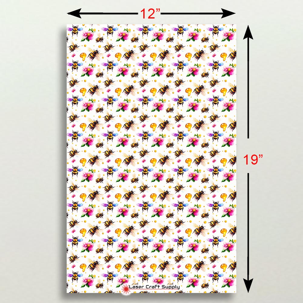 Creative Cast Acrylics - Big Bees and Honey with Pink Flowers