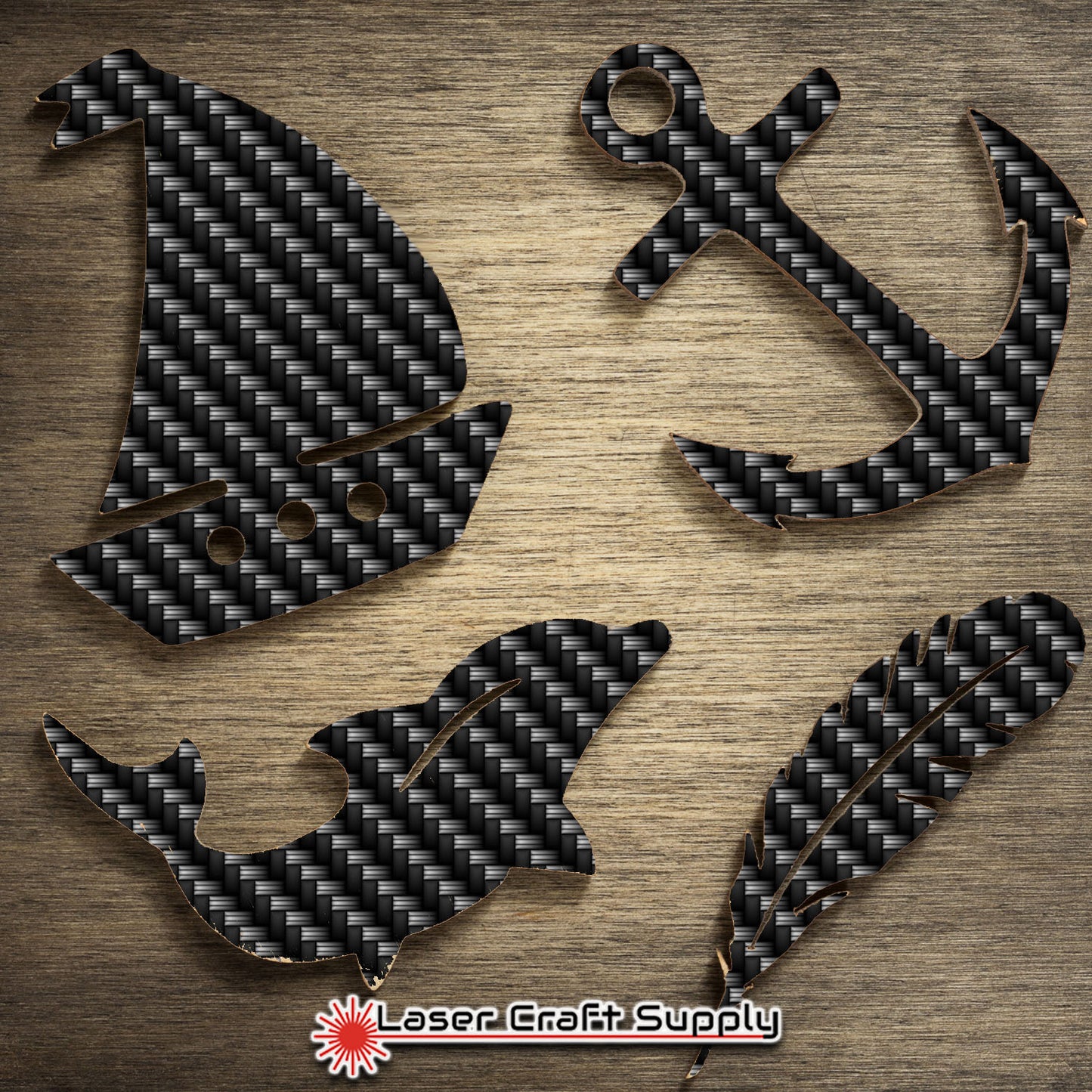 Creative Cast Acrylics - Black Carbon Fiber