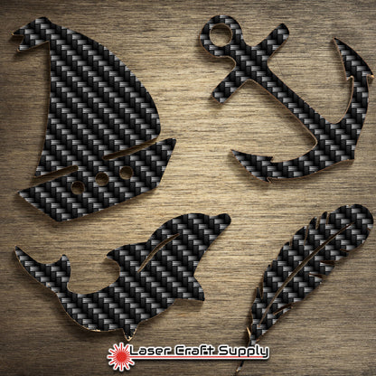 Creative Cast Acrylics - Black Carbon Fiber