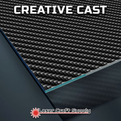 Creative Cast Acrylics - Black Carbon Fiber