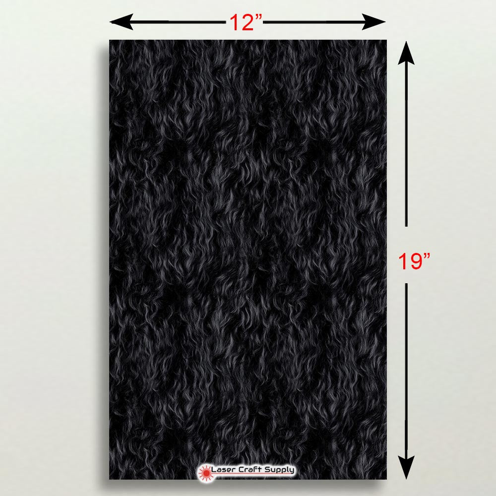 Black Poodle Fur  - FULL SHEET