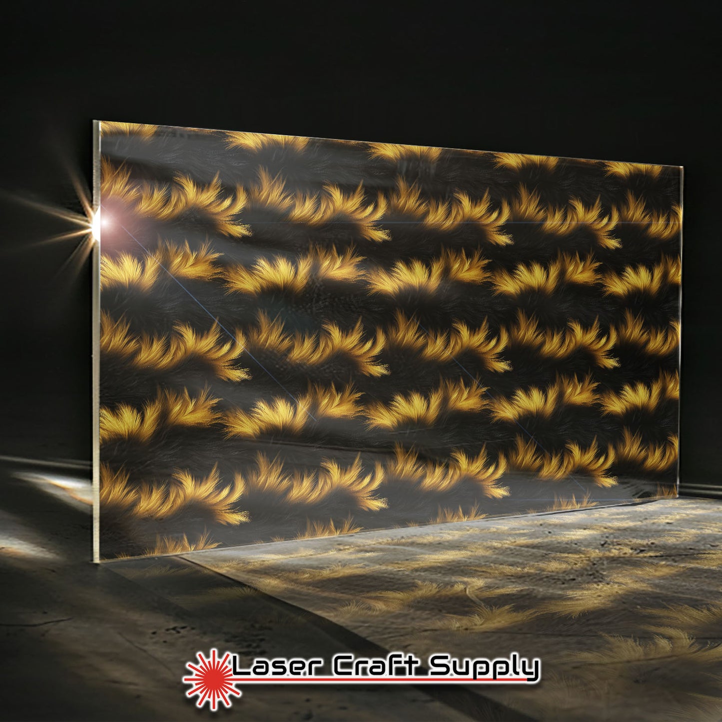 Black and Gold Feather fur - FULL SHEET