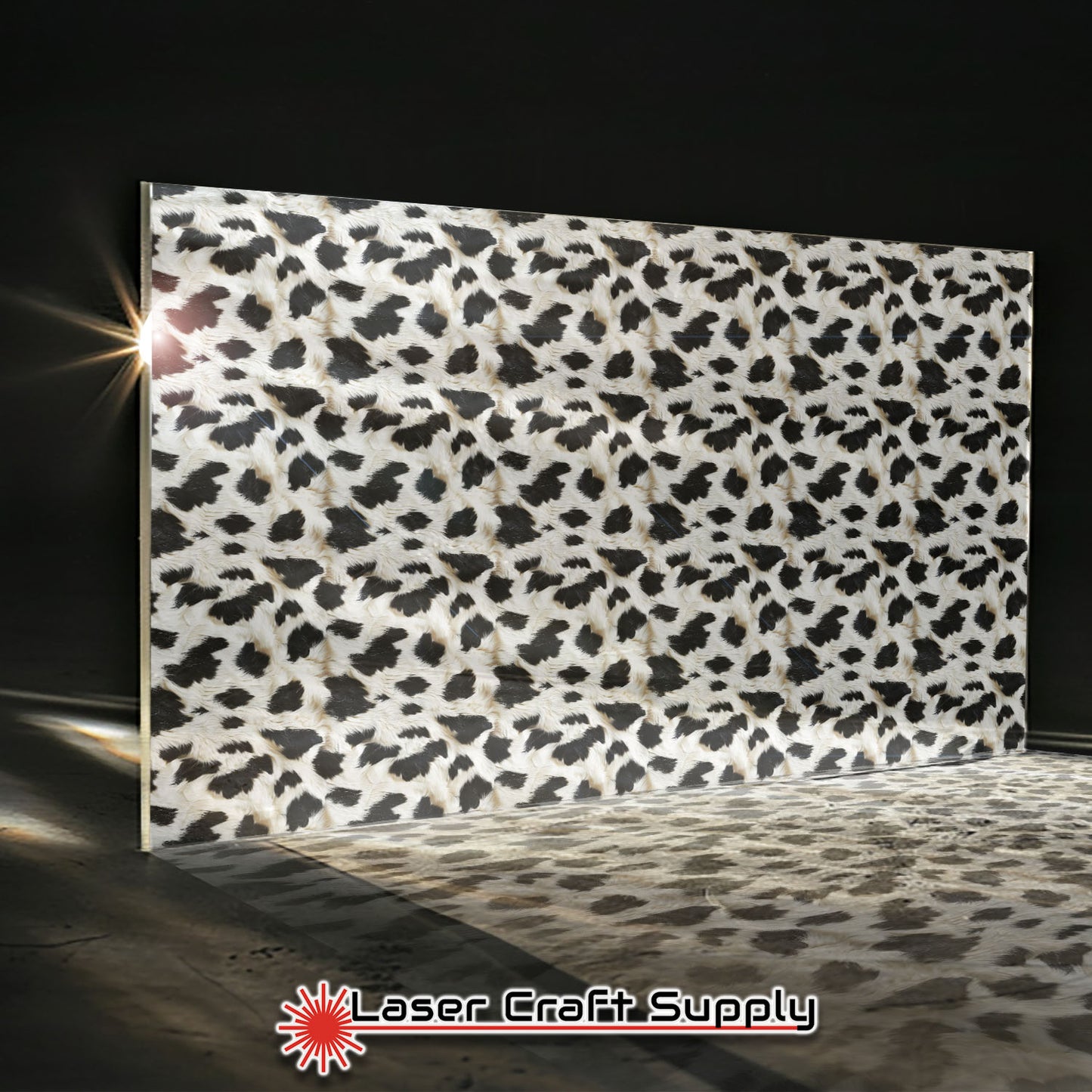 Black on White Spot Fur - FULL SHEET