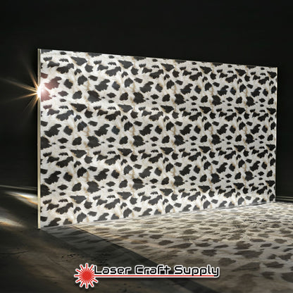 Black on White Spot Fur - FULL SHEET