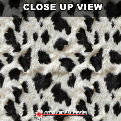 Black on White Spot Fur - FULL SHEET