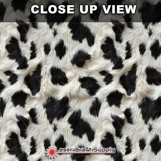 Black on White Spot Fur - FULL SHEET