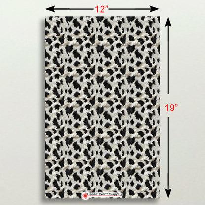 Black on White Spot Fur - FULL SHEET