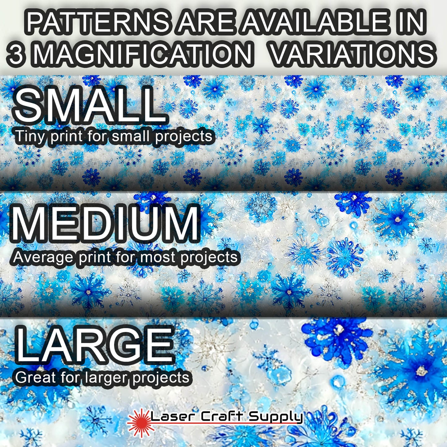 Blue Christmas Snowflakes - Creative Cast