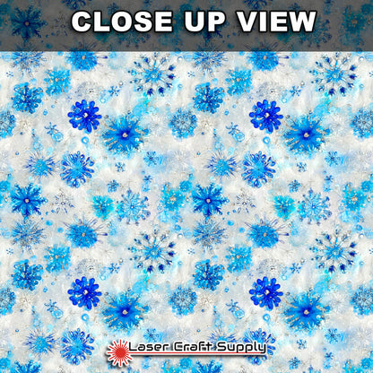 Blue Christmas Snowflakes - Creative Cast