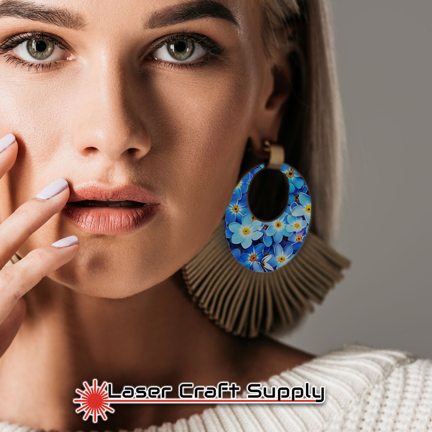 Creative Cast Acrylics - Blue Flowers All Over